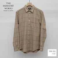 NEW☆No.255-256 SHAGGY BRUSHED MELANGE FLANNEL REGULAR COLLAR SHIRT