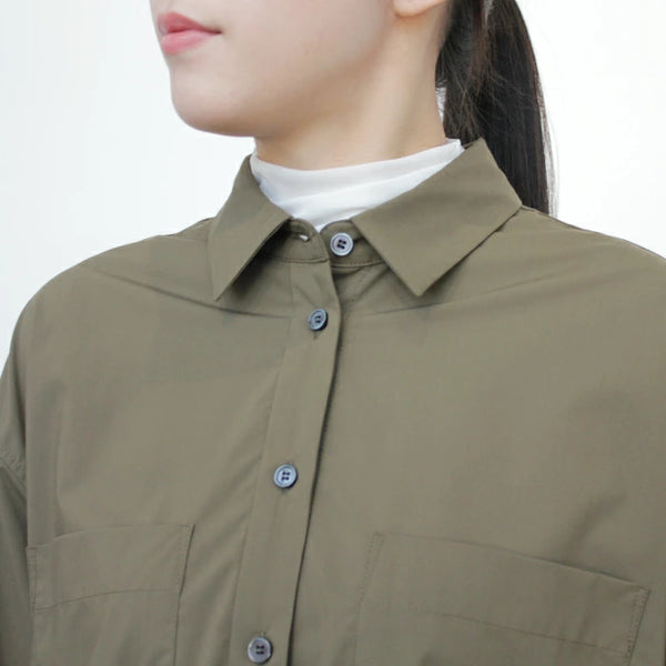 No.W035 DRAWSTRING RELAX FIT SHIRT