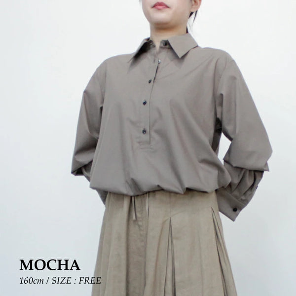 NEW☆No.W044 BLOUSING PULLOVER SHIRT