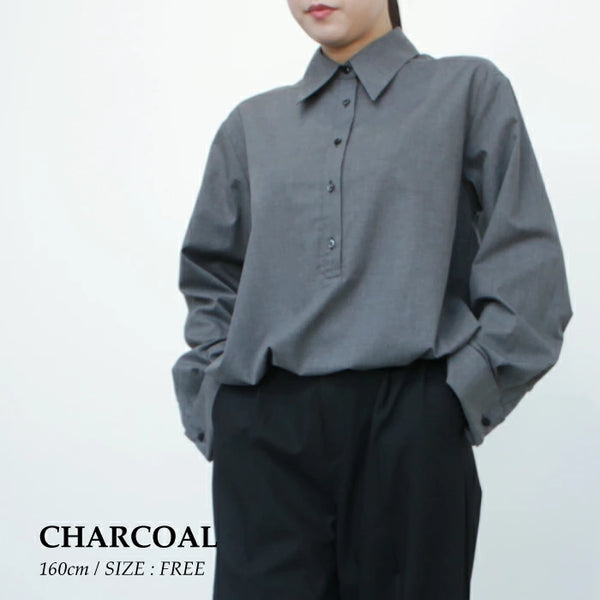 NEW☆No.W044 BLOUSING PULLOVER SHIRT