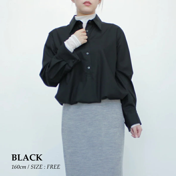 NEW☆No.W044 BLOUSING PULLOVER SHIRT
