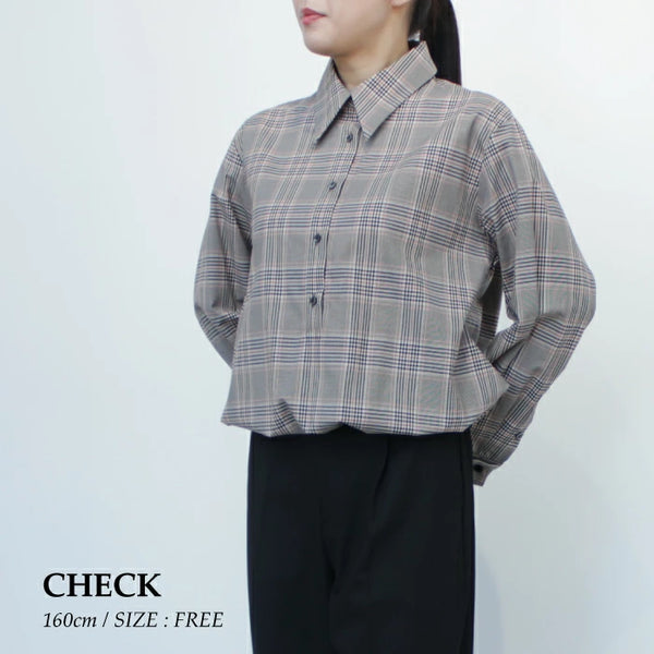 NEW☆No.W044 BLOUSING PULLOVER SHIRT