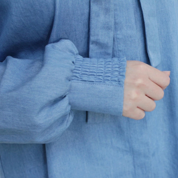 NEW☆No.W045 DENIM BOW-TIE BLOUSE