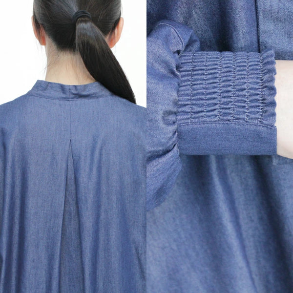 NEW☆No.W045 DENIM BOW-TIE BLOUSE