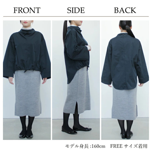 NEW☆No.W046 MINIMAL HIGH-NECK BLOUSE